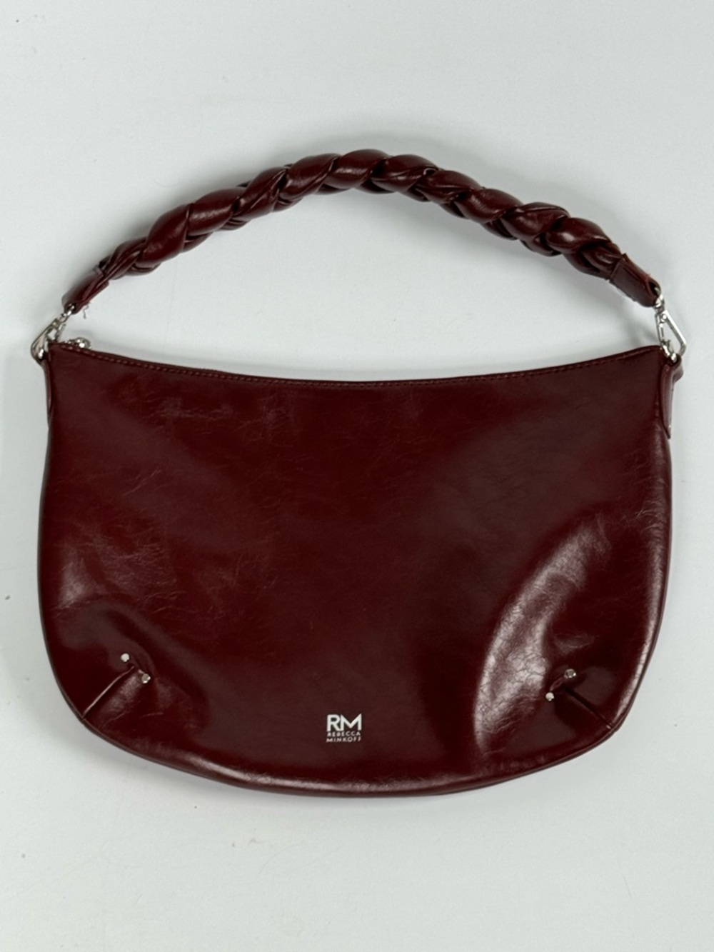 RM Rebecca Minkoff Eldridge Braided Shoulder Bag in Cherry Color